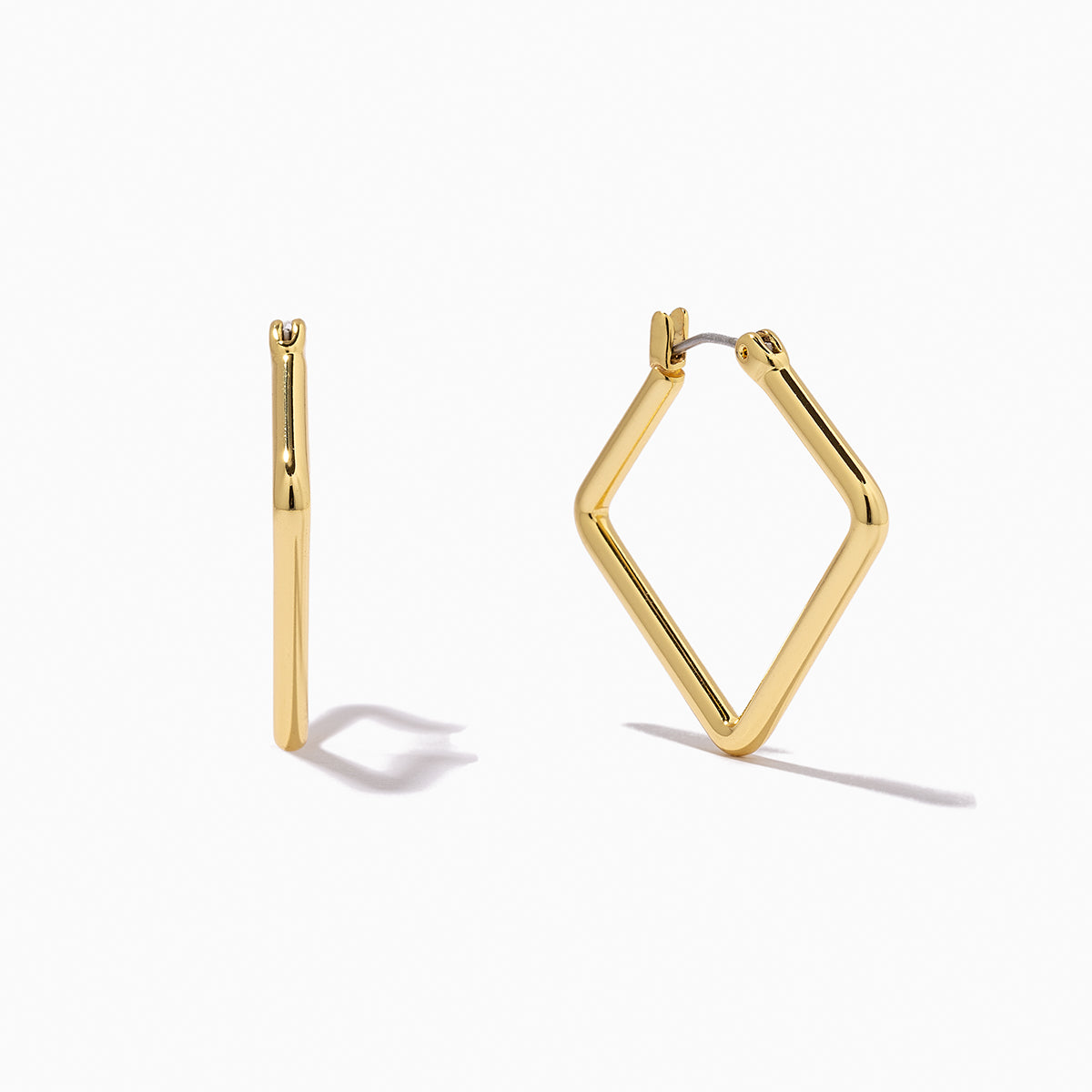 Buy Hoop Earrings, 14k Solid Gold Hoops, Square Hoop Earrings, Geometric  Hoop Earrings, Dainty Square Edges Huggie Hoop Earrings Online in India -  Etsy