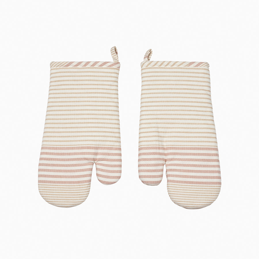 Ombr  Striped Oven Mitts (Set of 2)