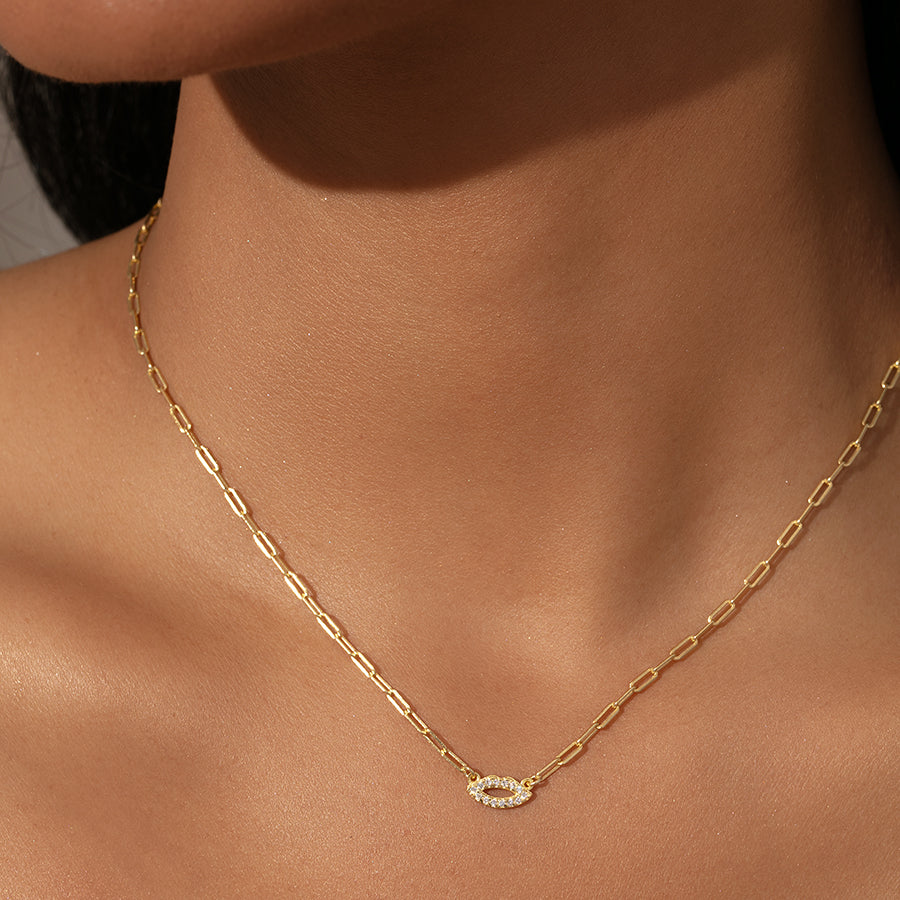 Diamond Lips Vermeil Necklace