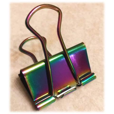chrome binder clips