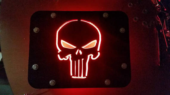 Punisher Skull Jeep Wrangler JK/TJ tire delete plate panel vent cover –  Under The Sun Inserts