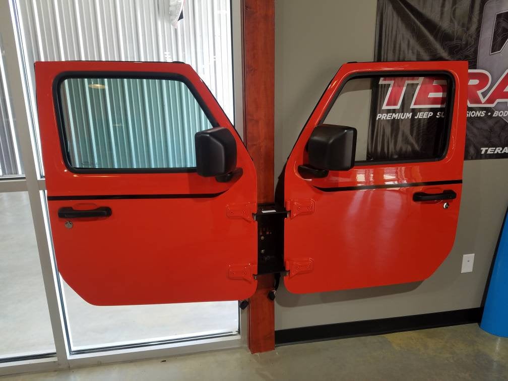 Wall mounted Jeep door hanger. Single door holder holds 2 doors – Under The  Sun Inserts