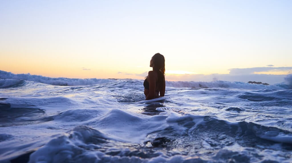 woman in sea