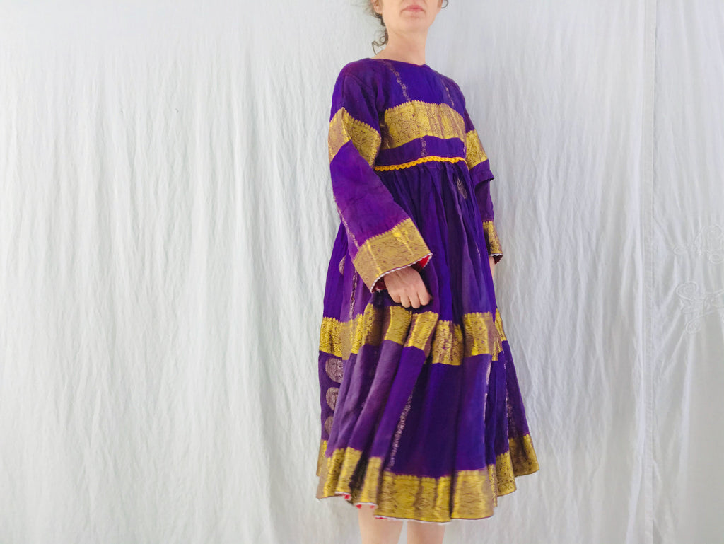Vintage Kuchi Dress. Hand-Embroidered. Fits up to Size S