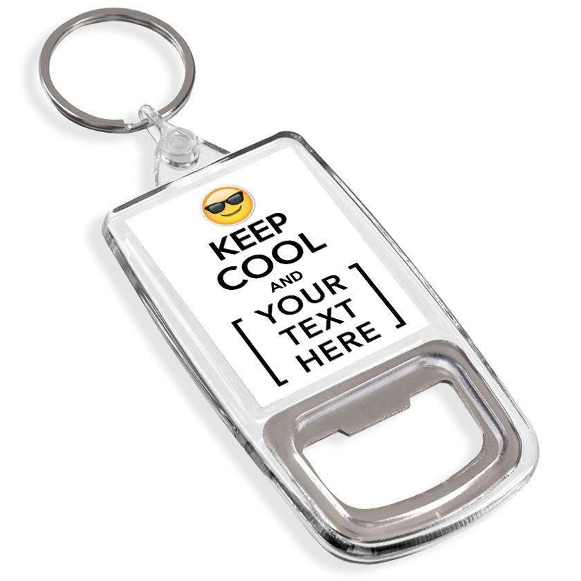 Personalised Photo Gift Metal Bottle Opener Keyring 45 x 35 mmPassport Size