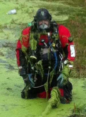 Drysuit rescue diver