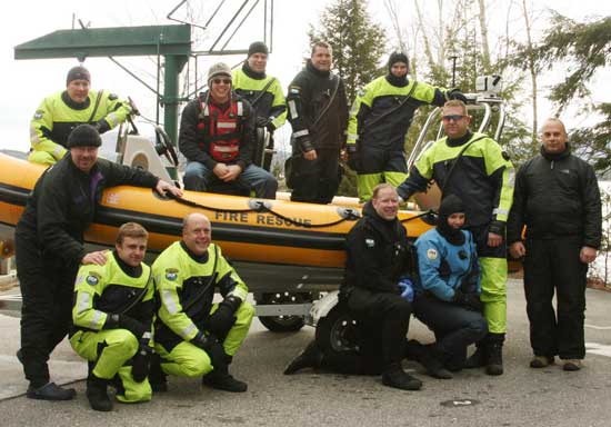 New London Dive Team in their DUI drysuits