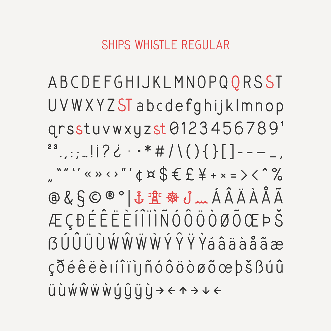 Ships Whistle Font Simplebits