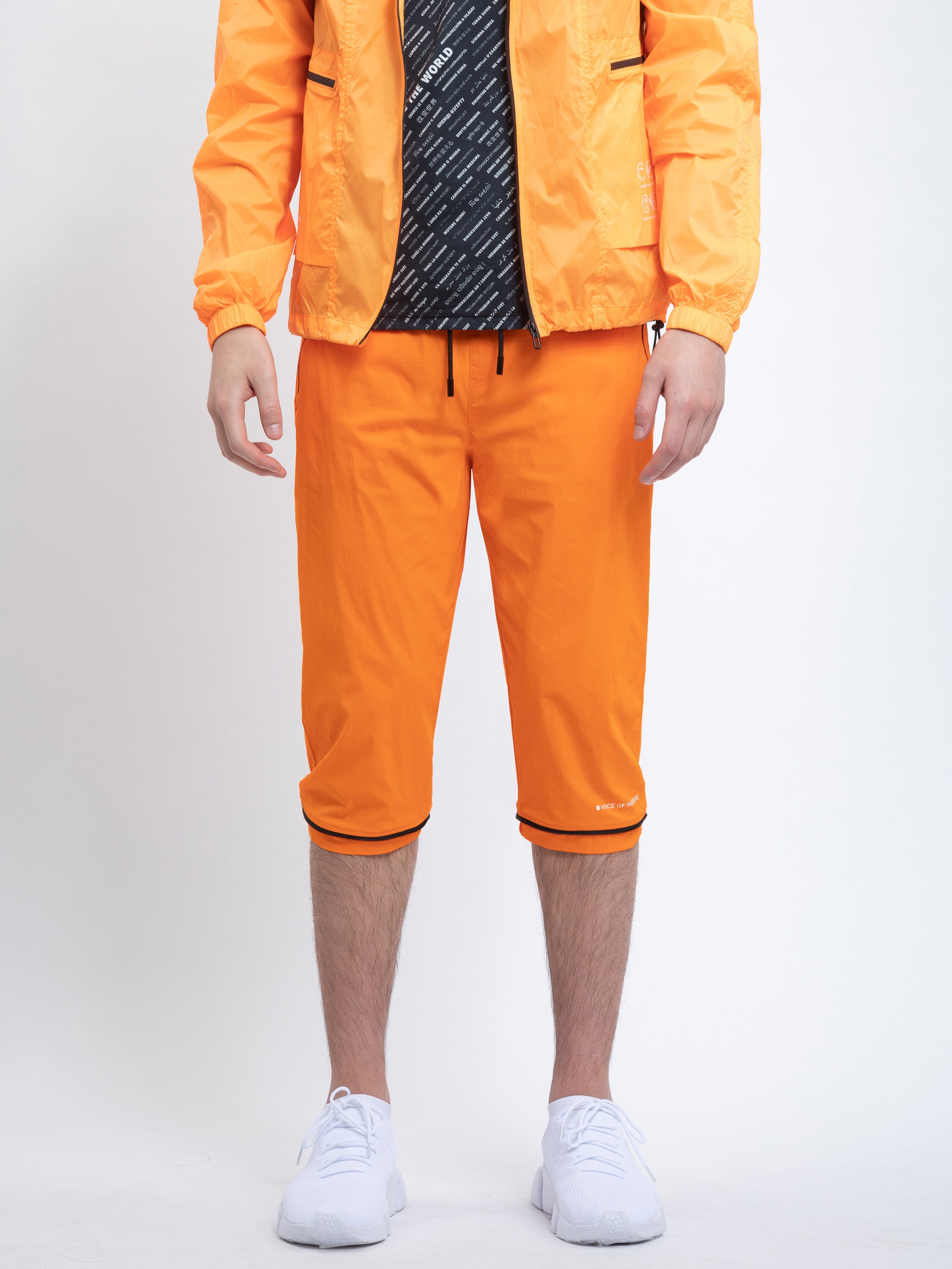 Transformable Pants in Tiger Orange