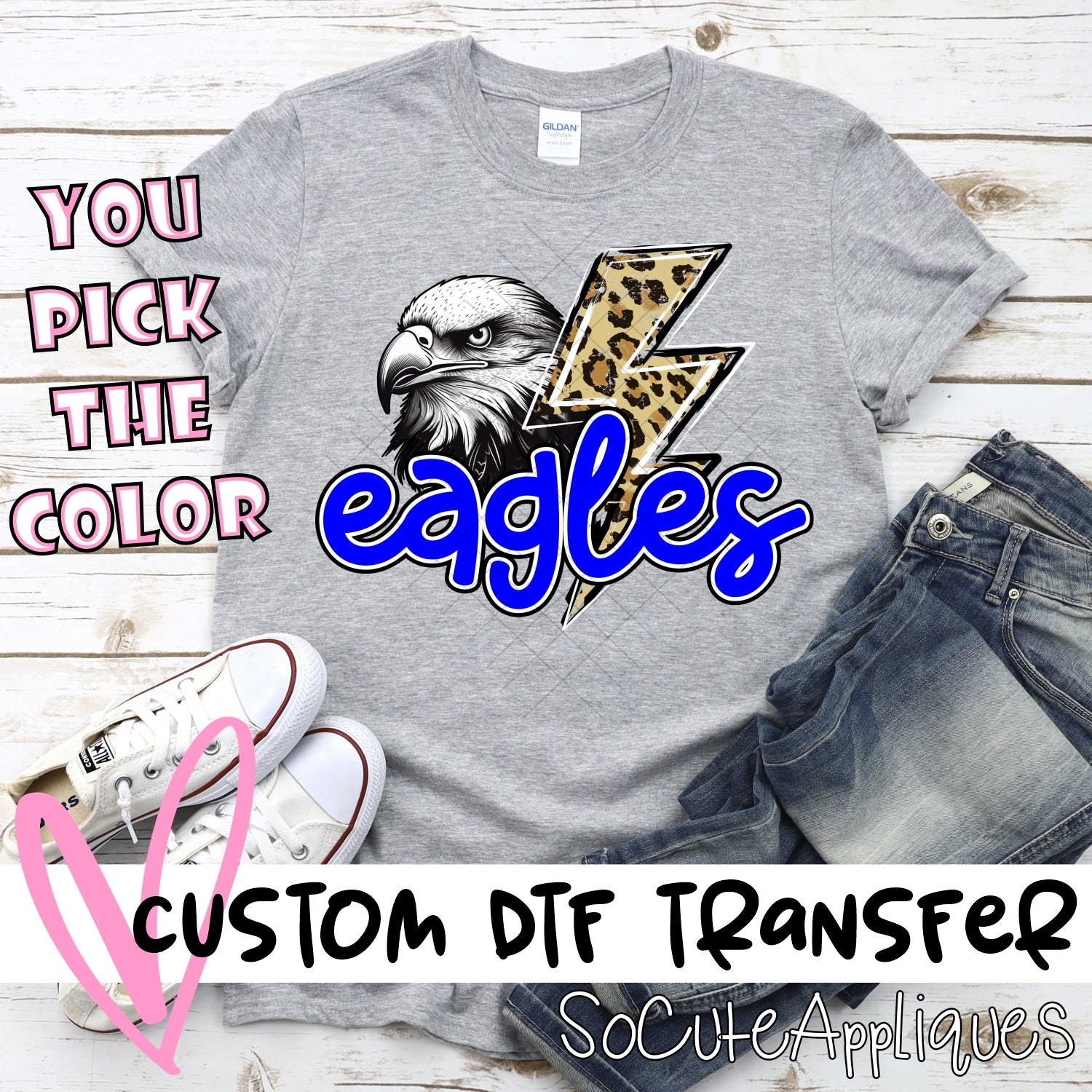 Eagles leopard lightning bolt