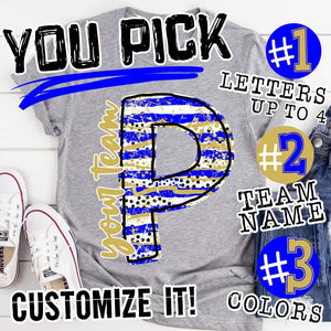 CUSTOM NAME* Multi color messy stripe Initial mascot - Hazel Eye Creations