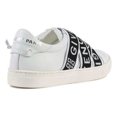 White 4G Leather Trainers - kids atelier
