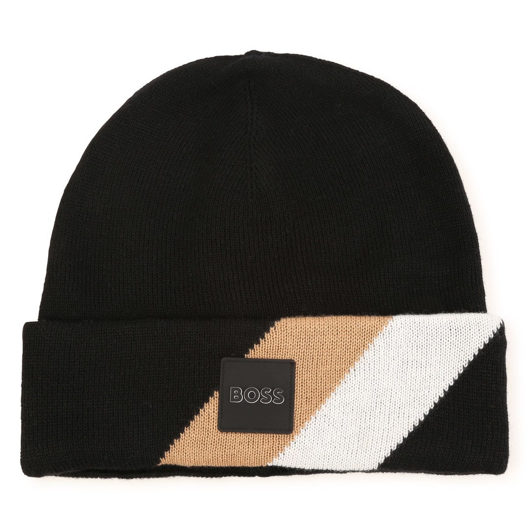 Black Logo Beanie - kids atelier