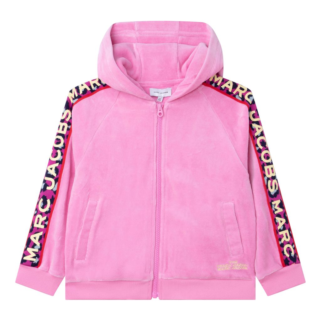 Pink Logo Cotton Blend Jersey Hoodie - kids atelier