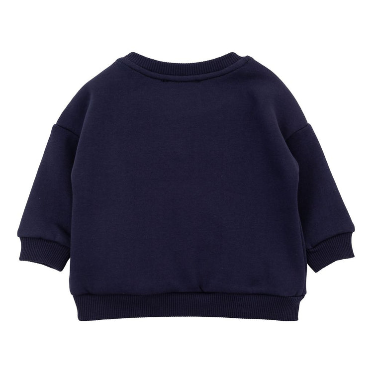Schepsel Orthodox Toneelschrijver Navy Blue Graphic Sweater | Kids Atelier