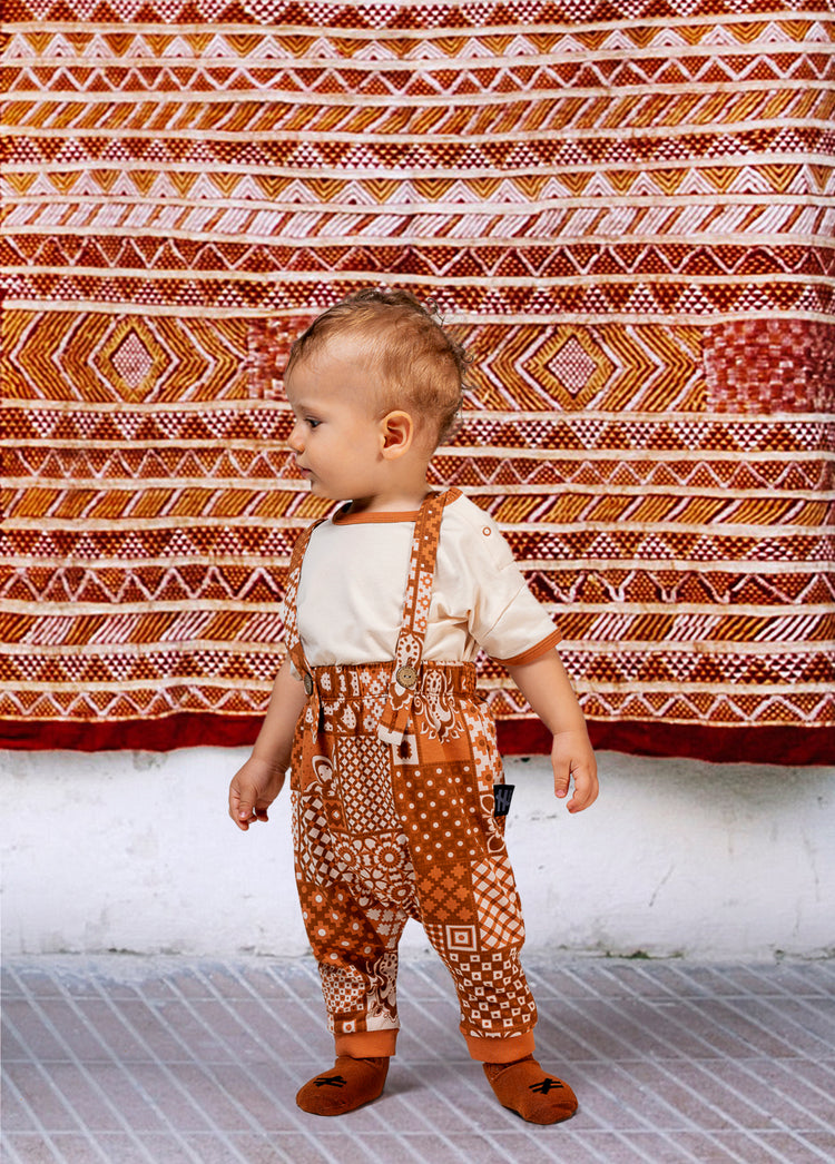 Mustard Crescent Overalls Outfit | Kids Atelier