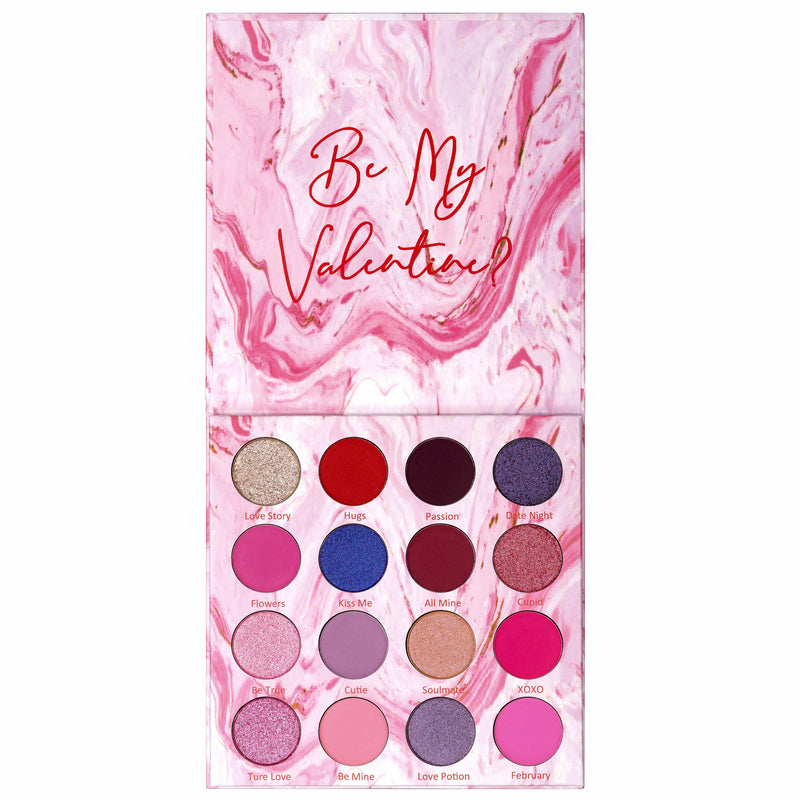 Lurella Sweet Valentine 16 Color Eyeshadow Palette Mayeli Beauty Cosmetics