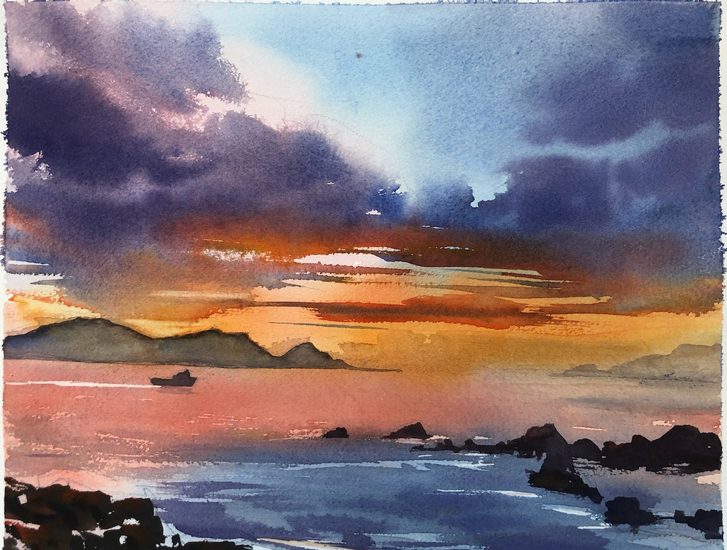 "Sunset Over Aegean," 2020