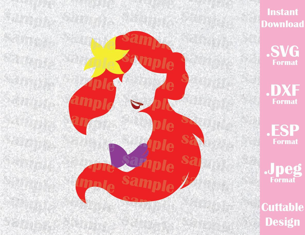 Little Mermaid Princess Ariel Inspired Cutting File in SVG ...