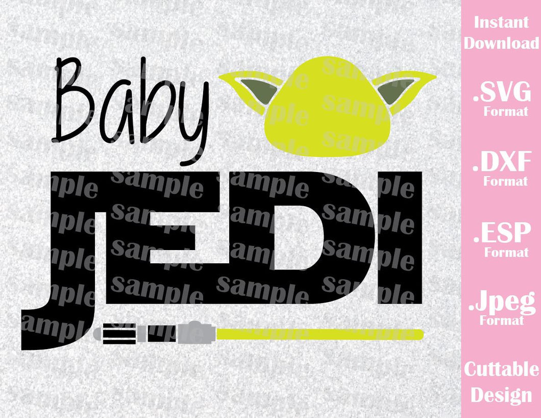 Download Baby Jedi Yoda Quote Inspired Cutting File in SVG, EPS ...