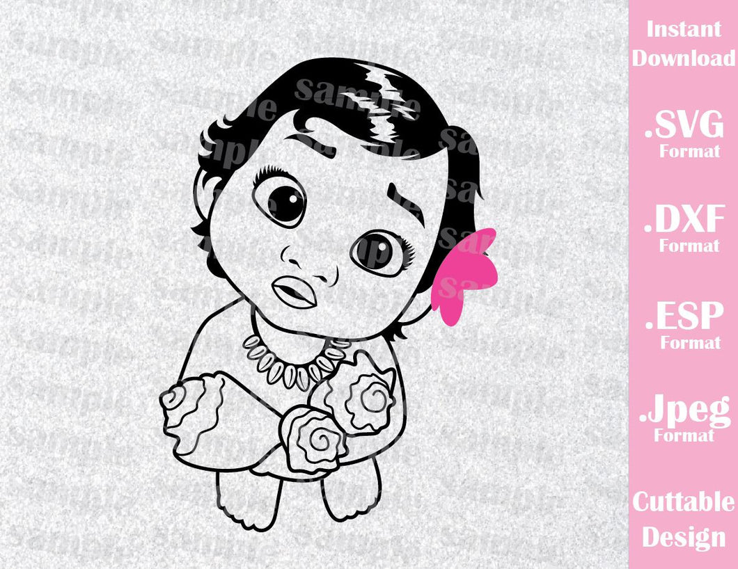 Download Princess Moana Baby Birthday Girl Inspired Cutting File In Svg Esp D Ideas With Love