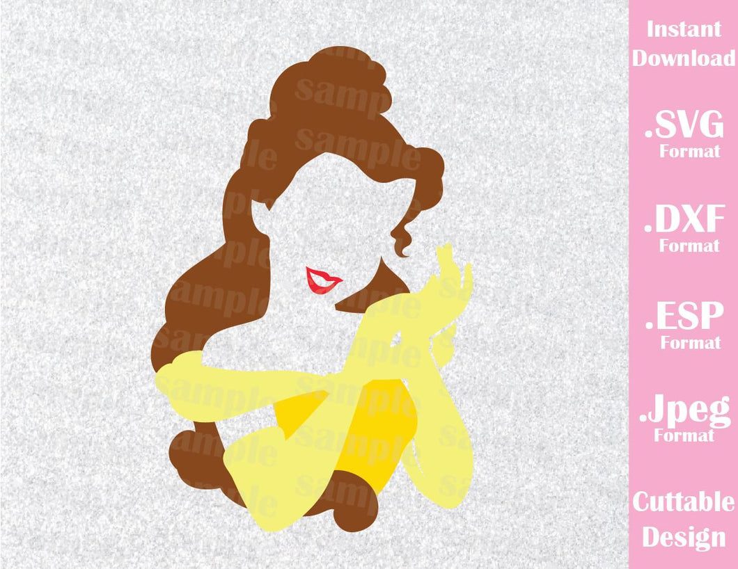 Download Princess Belle, Beauty and the Beast Inspired Cutting File ...