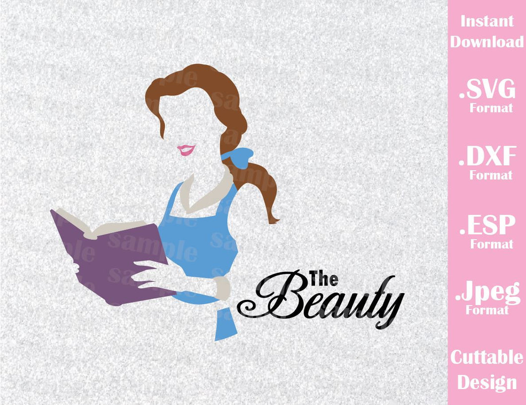 Download Princess Belle Quote Inspired Cutting File in SVG, ESP ...