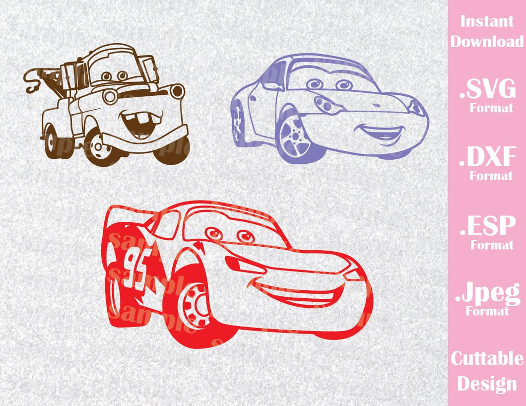 Cars Lightning McQueen Sally Carrera and Mate Inspired ...