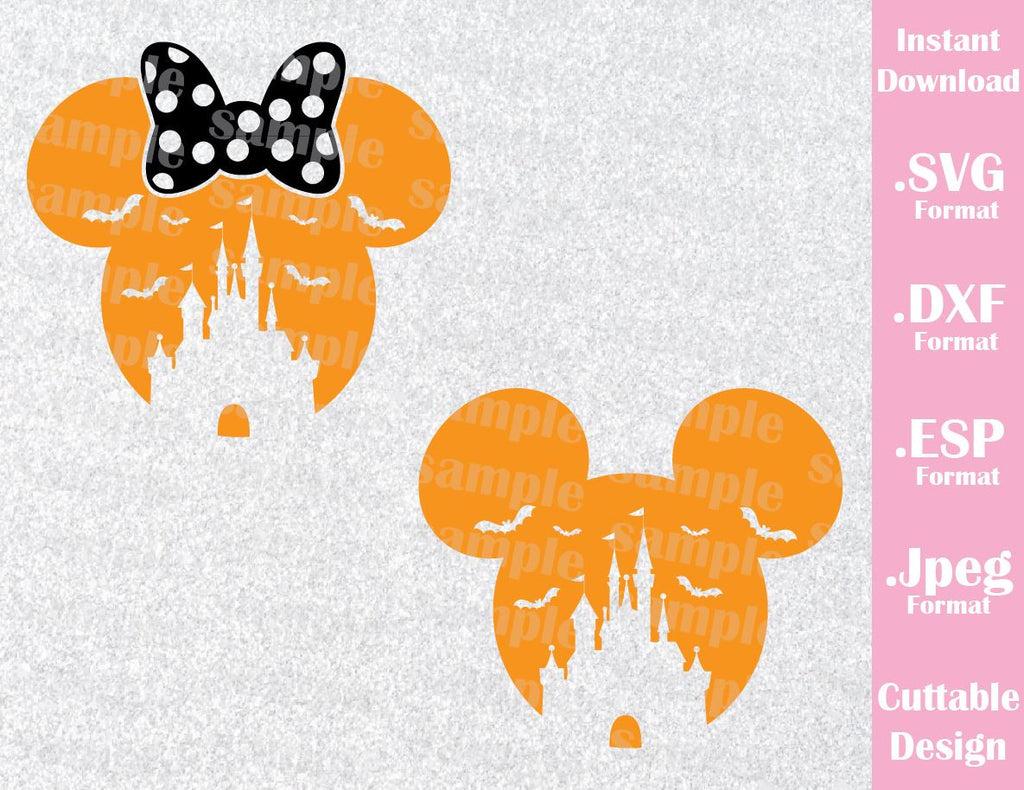 Download Castle Mickey and Minnie Ears Halloween Inspired Cutting ...