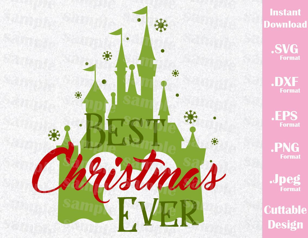 Download Best Christmas Ever, Castle Mickey Ears Inspired Cutting ...