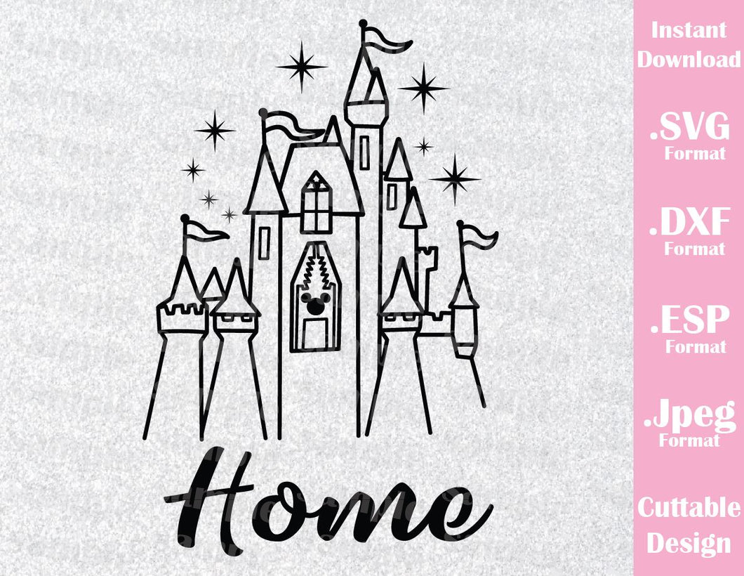 Download Castle Home Mickey Ears Inspired Cutting File in SVG, ESP ...