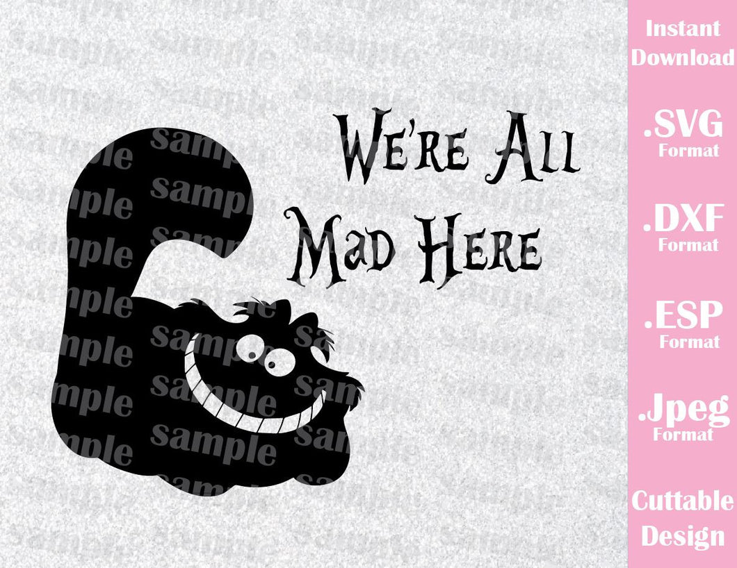 Download Cheshire Cat Alice in Wonderland Inspired Cutting File in ...