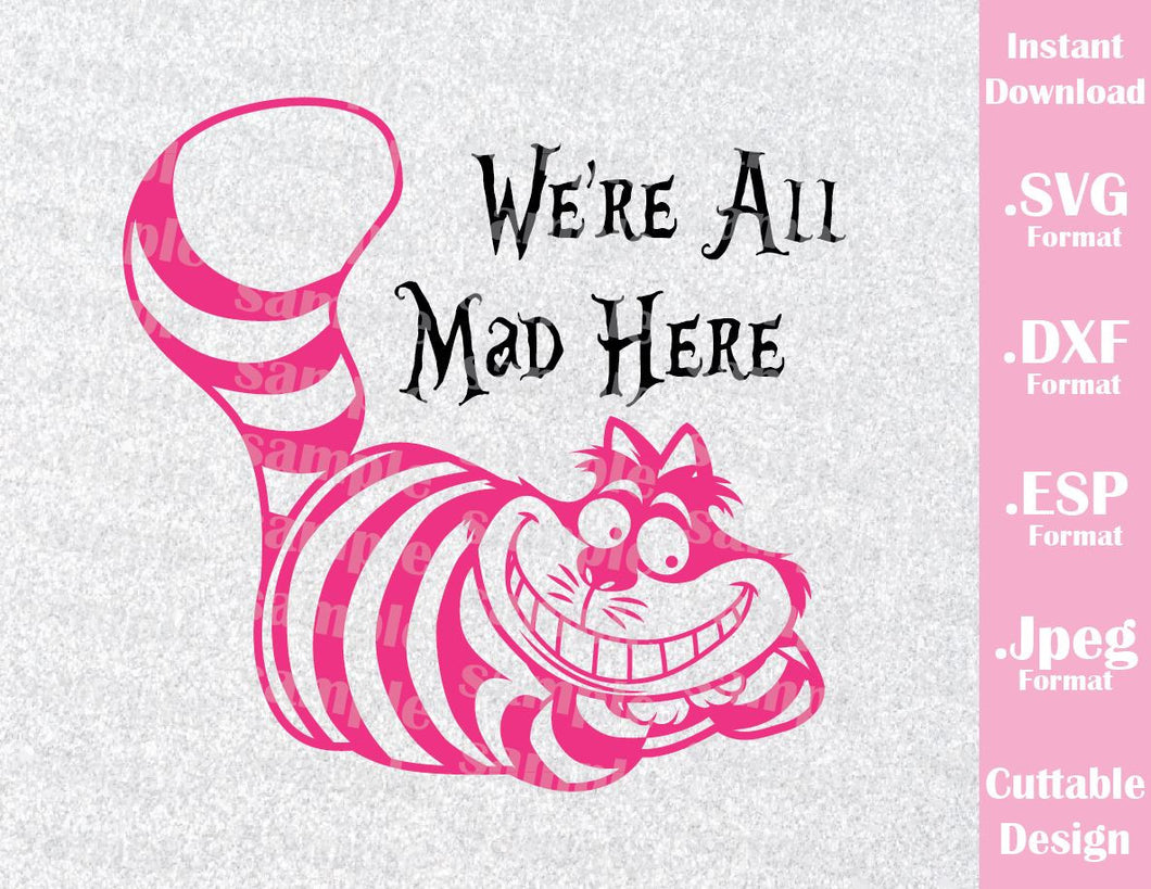 Download Cheshire Cat Alice in Wonderland Inspired Cutting File in ...