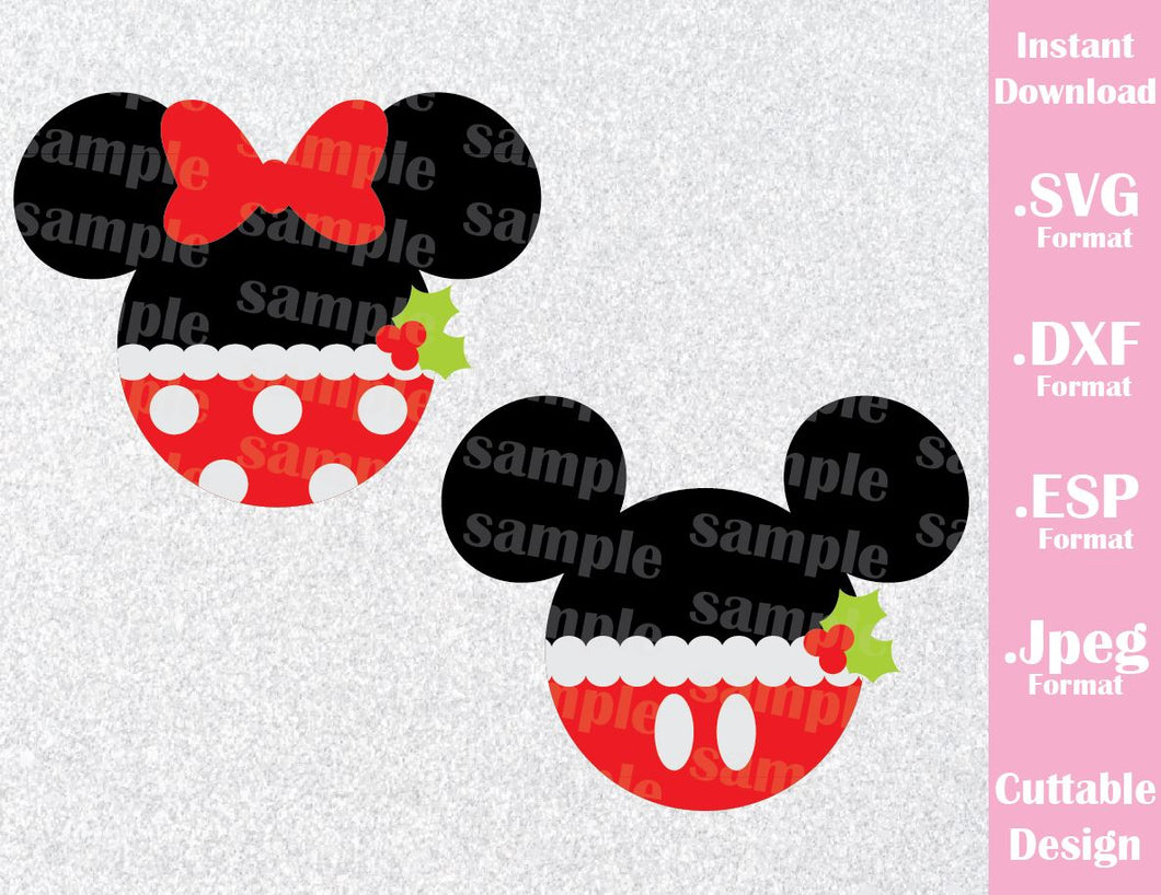 Download Mickey And Minnie Ears Christmas Inspired Cutting File In Svg Esp Dx Ideas With Love PSD Mockup Templates