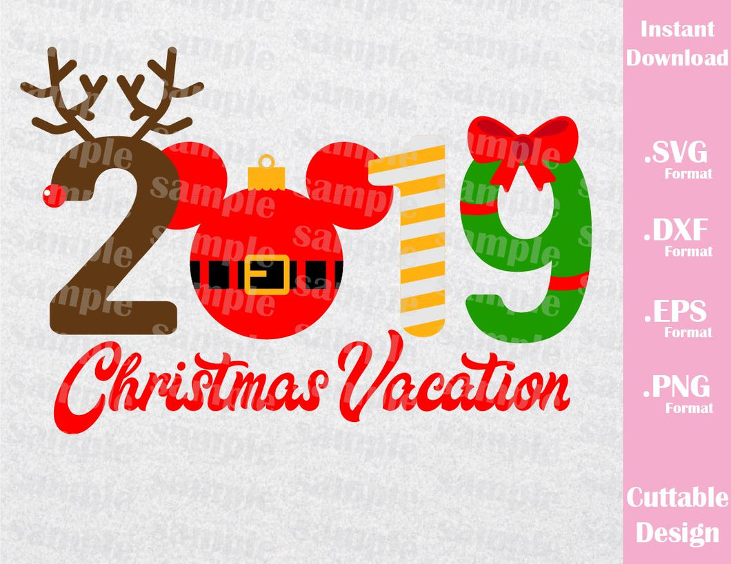 Christmas Mickey Mouse Ears 2019 Vacation Inspired Cutting File In Svg Ideas With Love