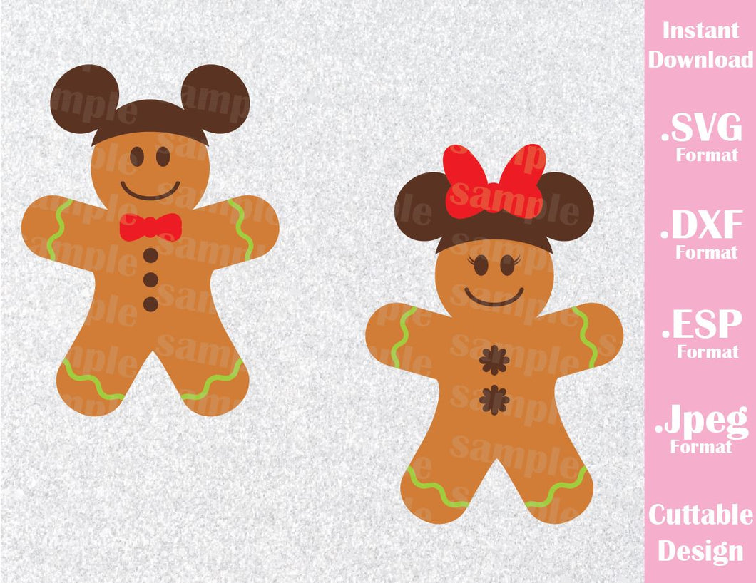 Gingerbread Cookies Mickey and Minnie Ears Christmas ...