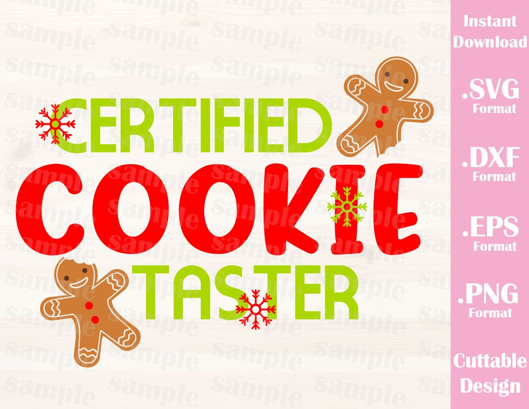 Download Certified Cookie Taster Gingerbread Christmas Quote Baby ...