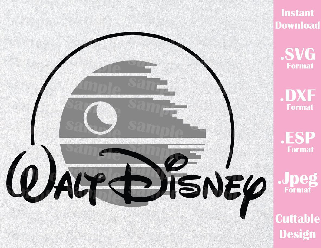 Download Death Star Disney Logo Star Wars Inspired Cutting File in SVG, ESP, DX - Ideas with love