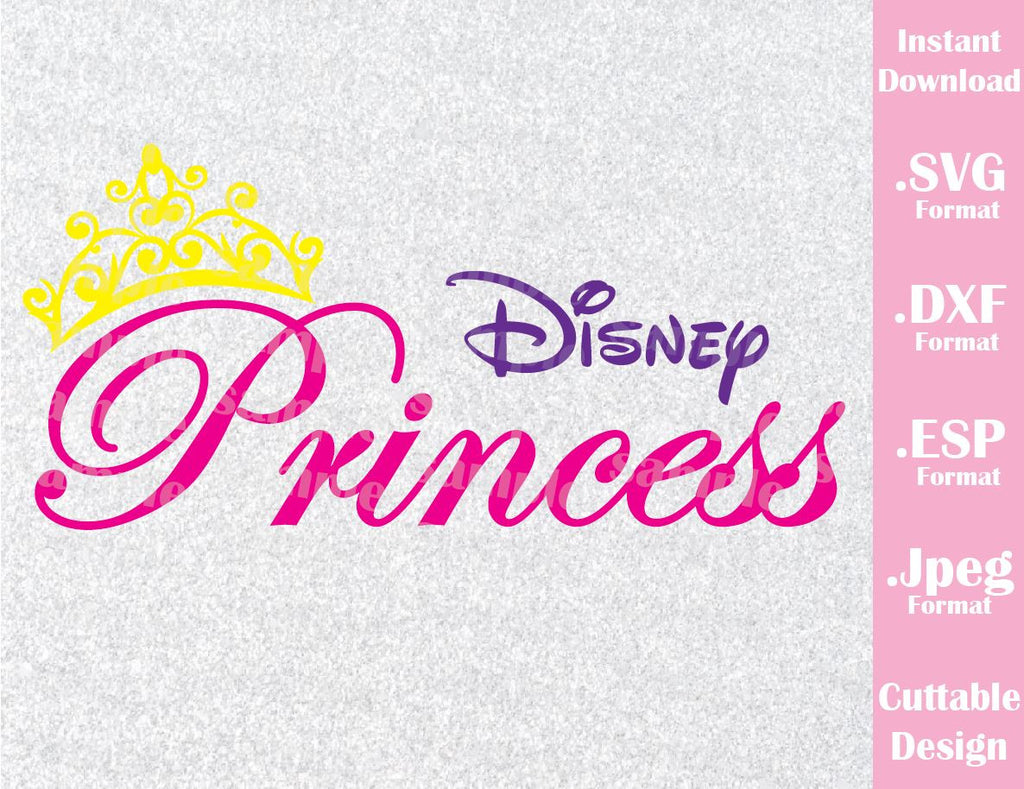 Princess Crown Logo Inspired Cutting File in SVG, ESP, DXF ...