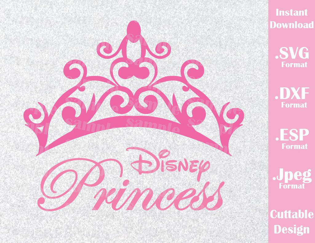Princess Crown Inspired Cutting File in SVG, ESP, DXF and ...