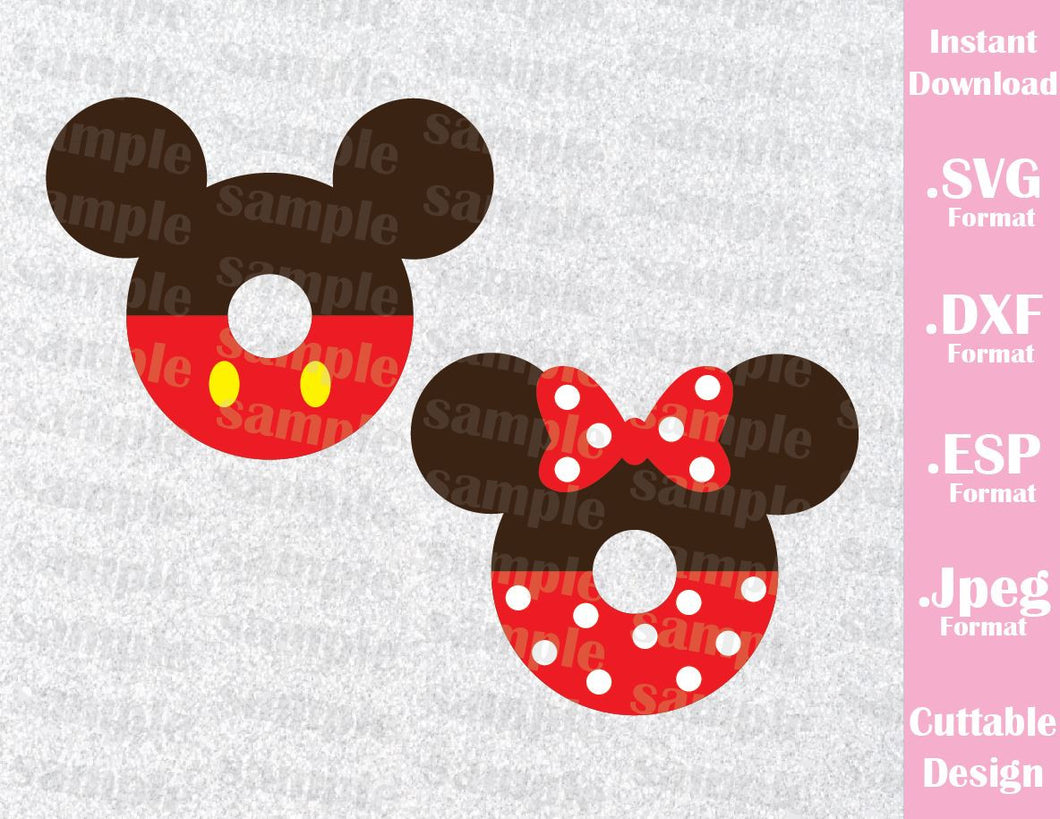 Mickey And Minnie Ears Donuts Inspired Cutting File In Svg Esp Dxf A Ideas With Love