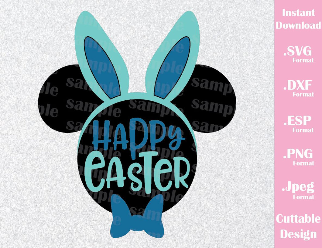 Easter Mickey Ears Happy Easter Inspired SVG, EPS, DXF, PNG and JPEG F ...