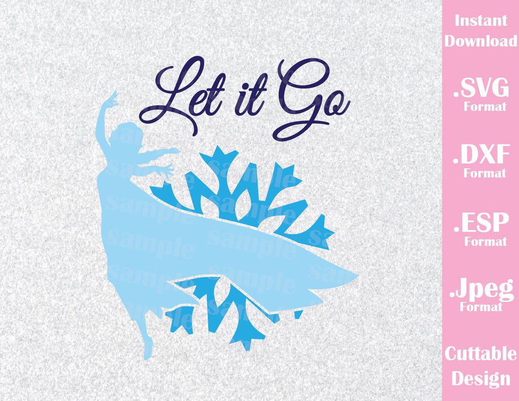 Download Elsa Frozen Let it Go Inspired Quote Cutting File in SVG ...