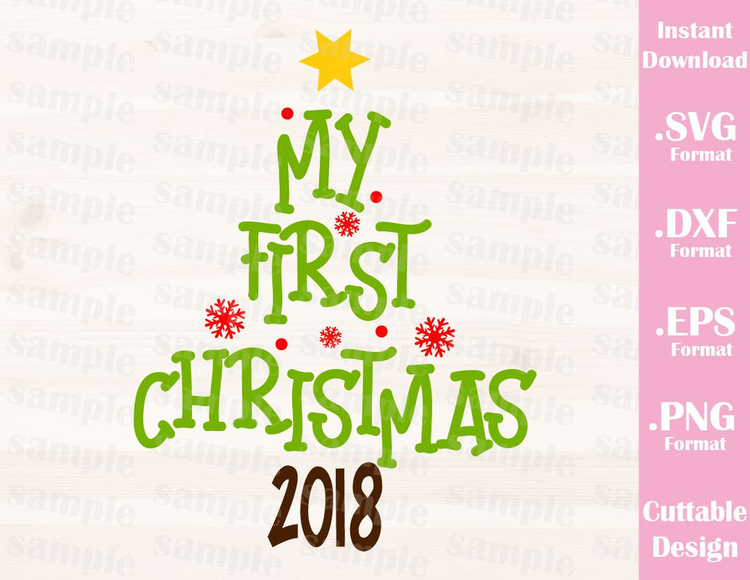 Download My First Christmas Quote Baby Kids Cutting File In Svg Esp Dxf And P Ideas With Love