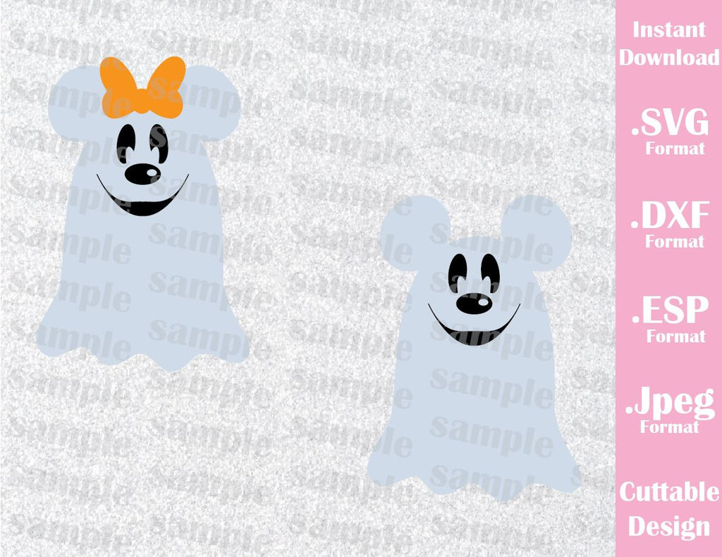 Download Ghost Mickey and Minnie Ears Halloween Inspired Cutting ...
