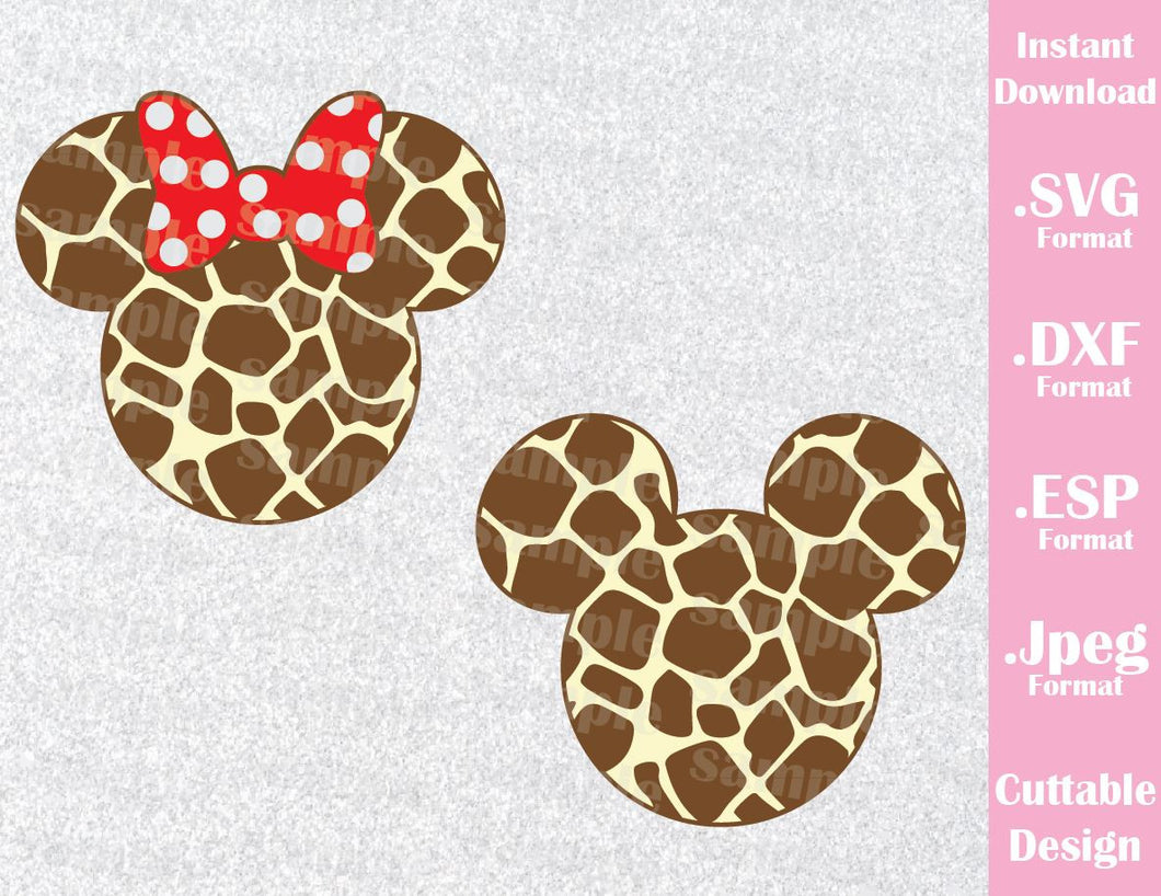 Download Animal Kingdom Mickey and Minnie Ears Animal Print Inspired Cutting Fi - Ideas with love