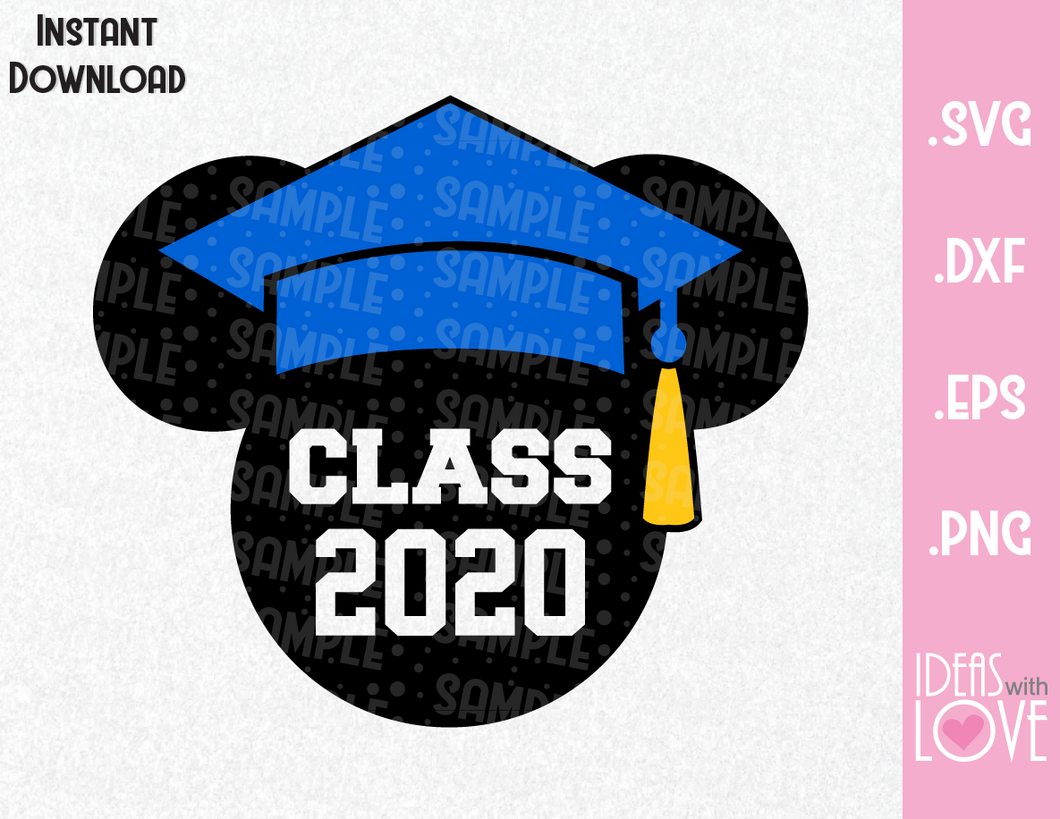 Download Graduation Mickey Ears Inspired Svg Eps Dxf Png Format Ideas With Love