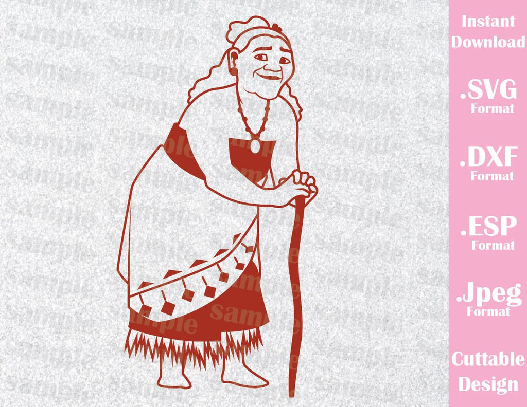 Download Grandma Tala from Moana Inspired Cutting File in SVG, ESP ...
