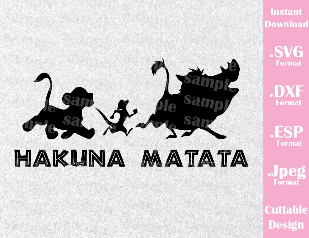 Download Lion King Animal Kingdom Hakuna Matata Inspired Cutting File In Svg E Ideas With Love SVG, PNG, EPS, DXF File