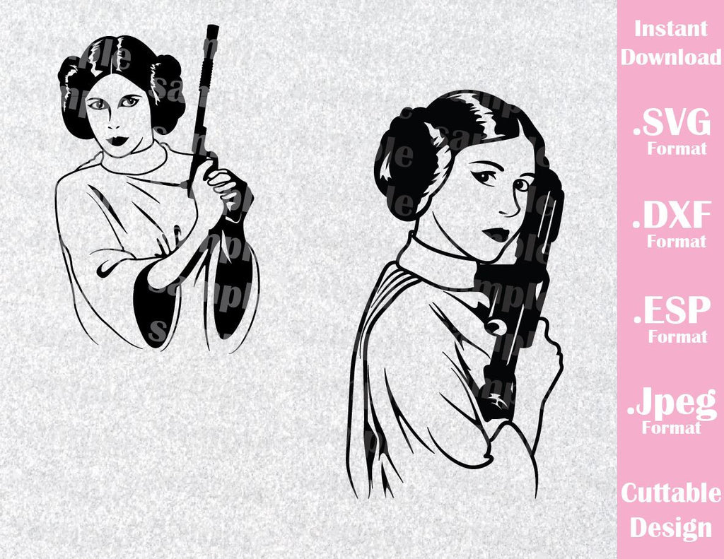 Princess Leia Star Wars Inspired Cutting File in SVG, ESP ...